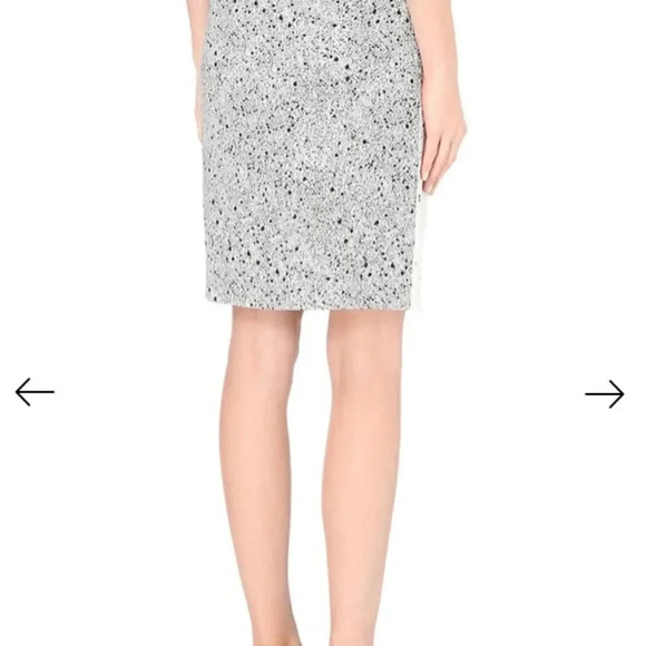 Hugo Boss Vibrush Paint Splatter Pencil Skirt - Picture 4 of 10